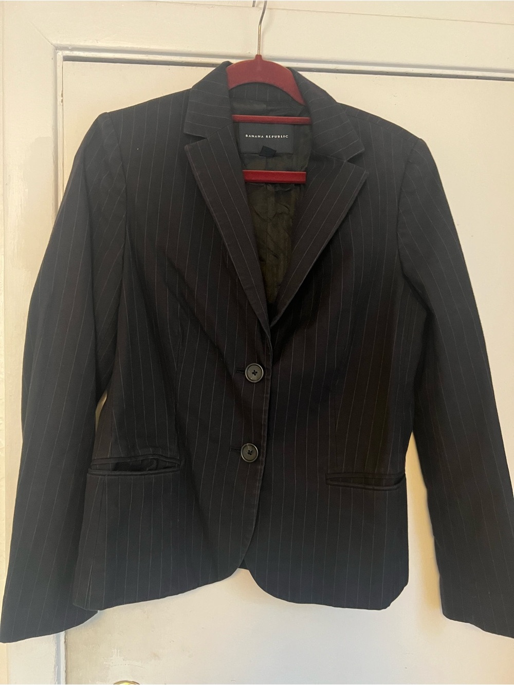 Banana Republic Navy Pinstripe Tailored Women's Blazer